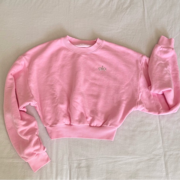 Pink Crop Crewneck - alo - Picture 5 of 15